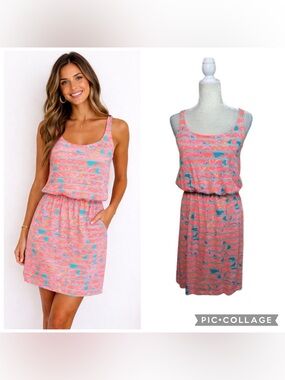 Lilly Pulitzer Lockwood Racerback Summer A-Line Sundress Bright Floral Small